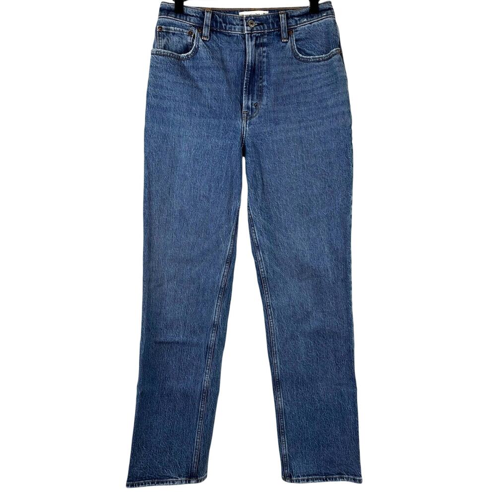 Abercrombie & Fitch 90's Straight Ultra High Rise Jeans Size 28 Medium Wash